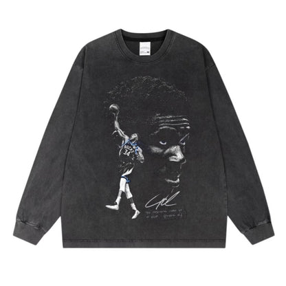 Giannis Antetokounmpo Basketball Print Cotton T-Shirt