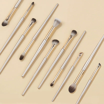 Gilded Makeup Brush Set with Travel Case