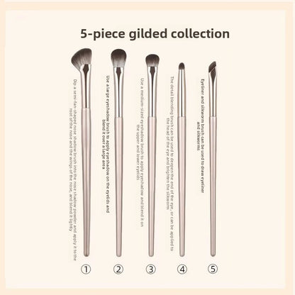 Gilded Makeup Brush Set with Travel Case
