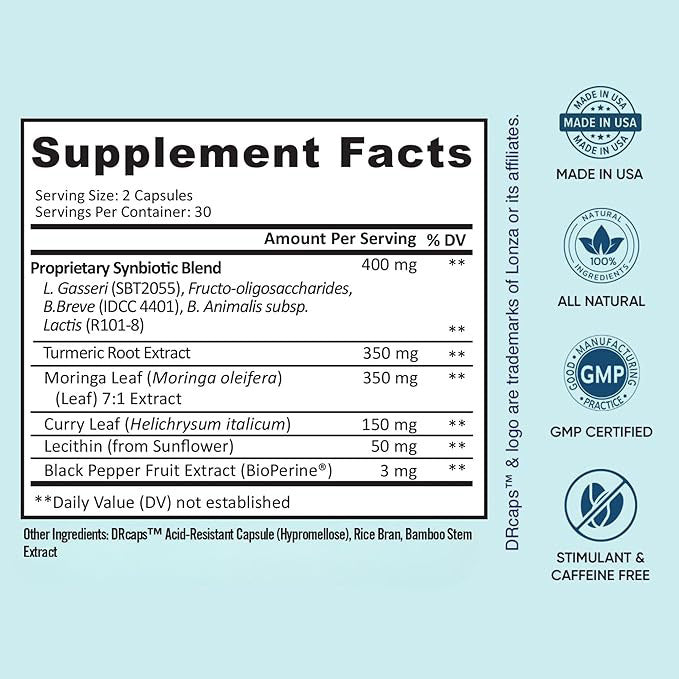 Ginger Turmeric Probiotic Capsules for Women