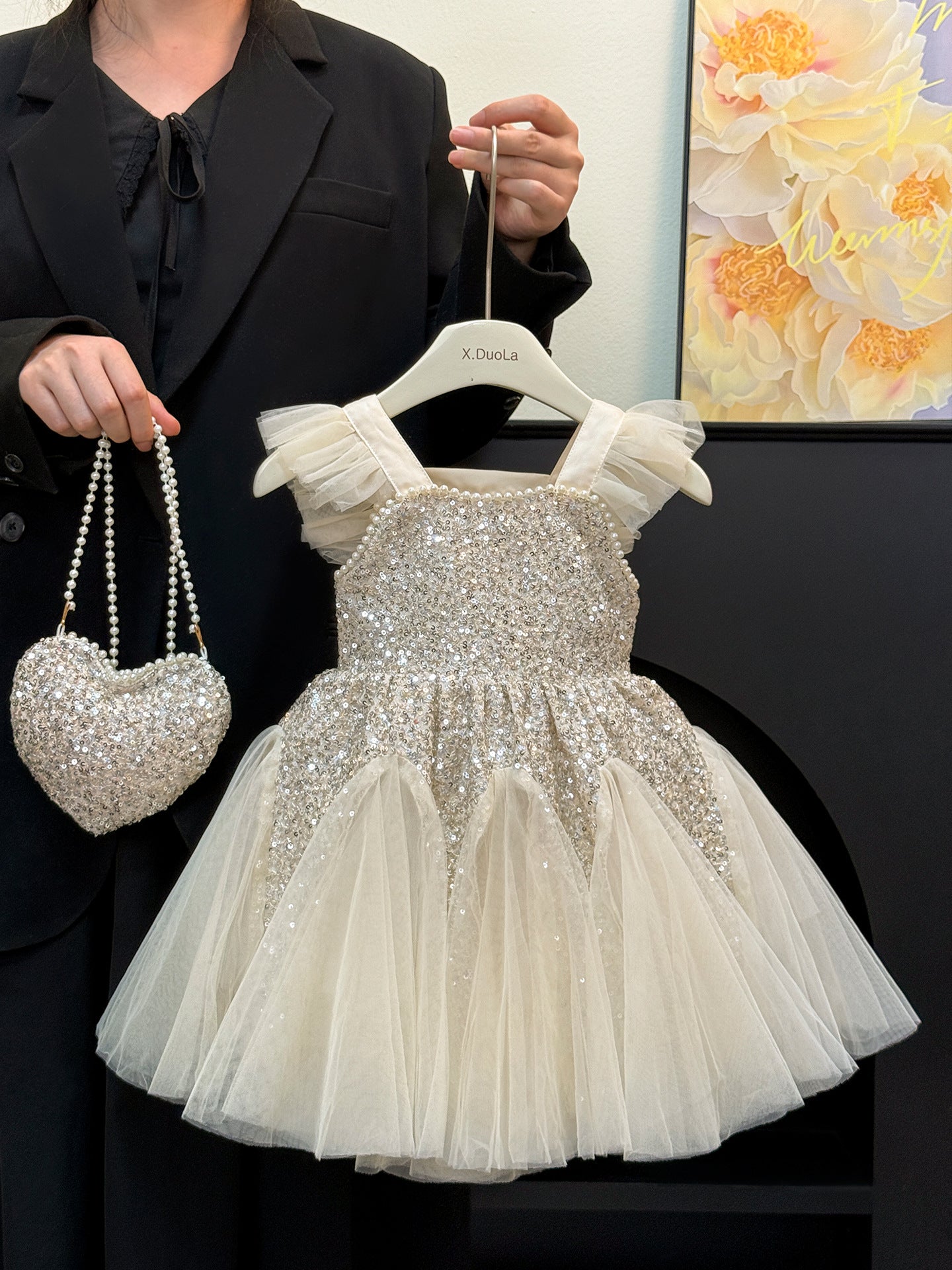Girl's Champagne Princess Yarn Skirt