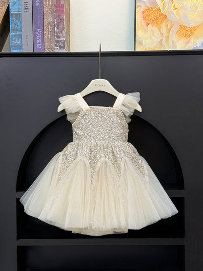 Girl's Champagne Princess Yarn Skirt