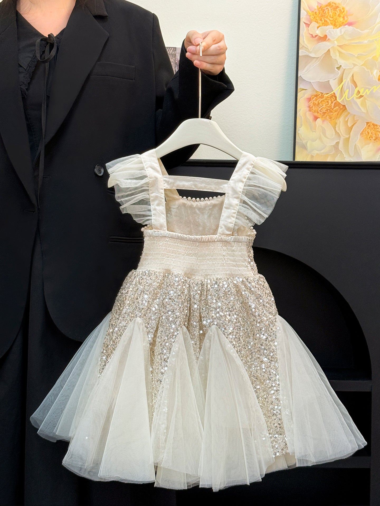 Girl's Champagne Princess Yarn Skirt