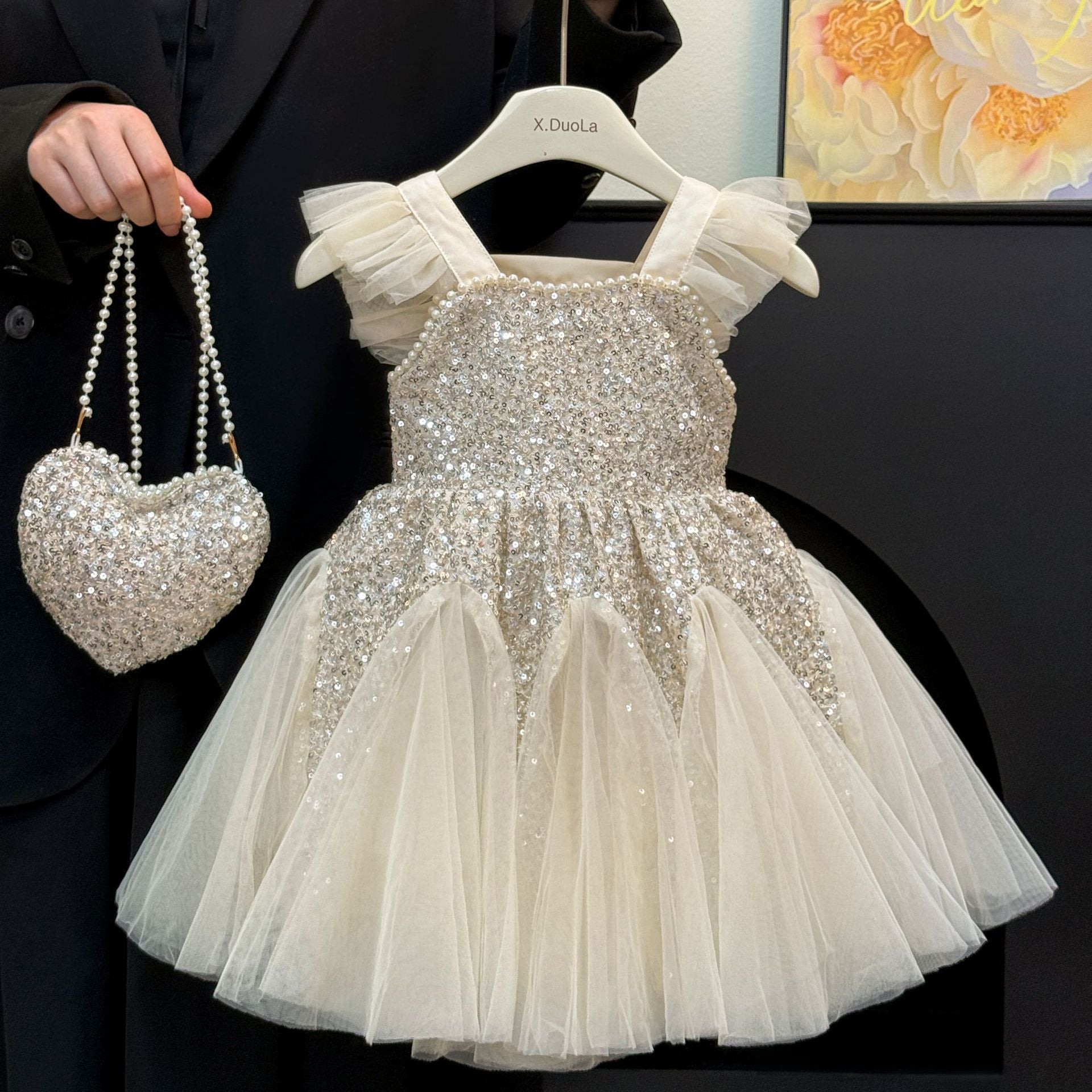 Girl's Champagne Princess Yarn Skirt