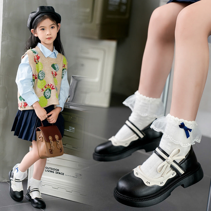 Girls Bow Flat Shoes