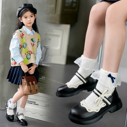 Girls Bow Flat Shoes