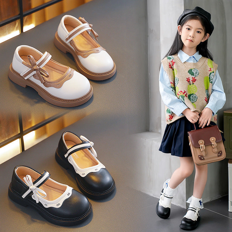 Girls Bow Flat Shoes