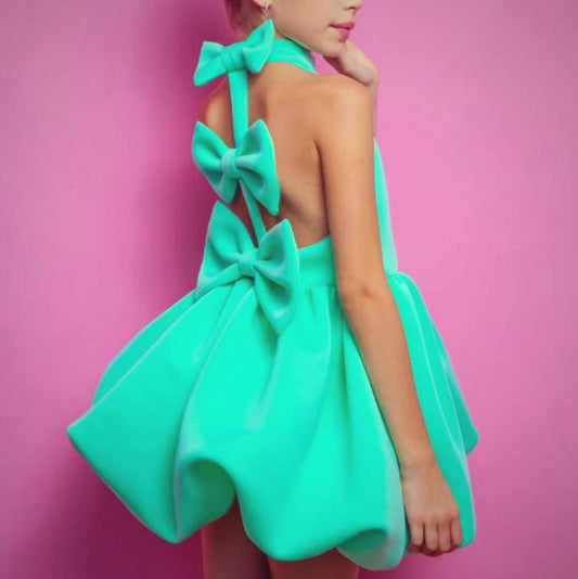 Girls Bow Princess Sleeveless Dress