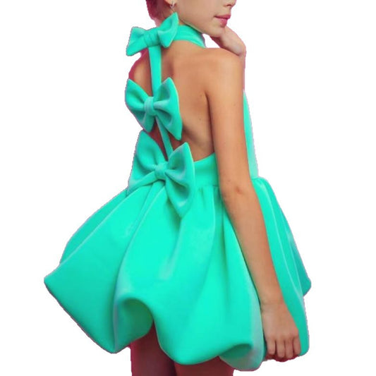 Girls Bow Princess Sleeveless Dress