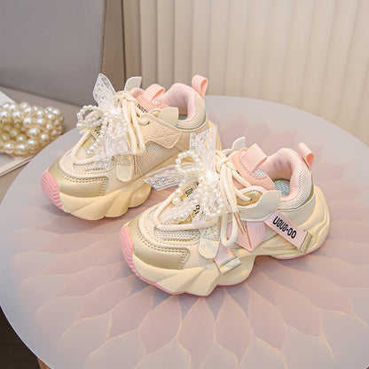 Girls Breathable Anti-Slip Running Shoes