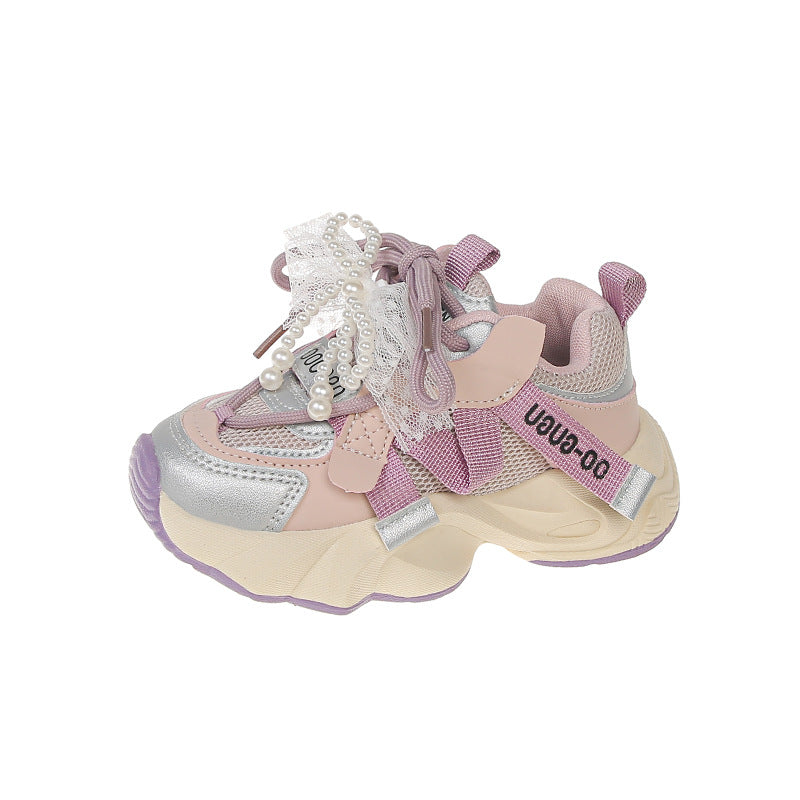 Girls Breathable Anti-Slip Running Shoes