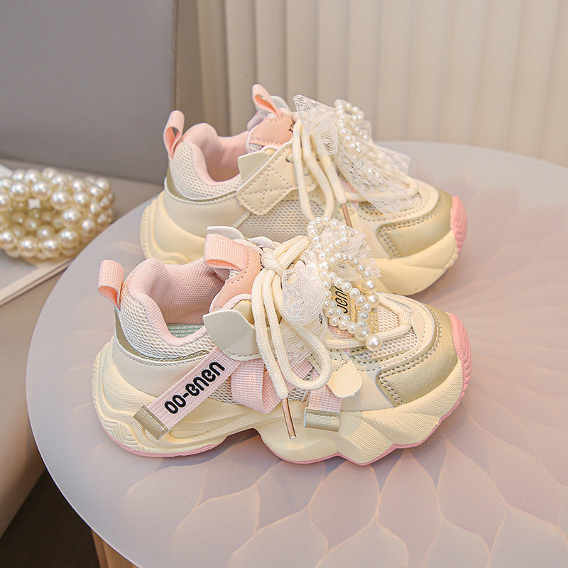 Girls Breathable Anti-Slip Running Shoes