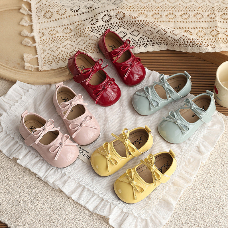 Girls Butterfly Knot Soft Sole Casual Shoes