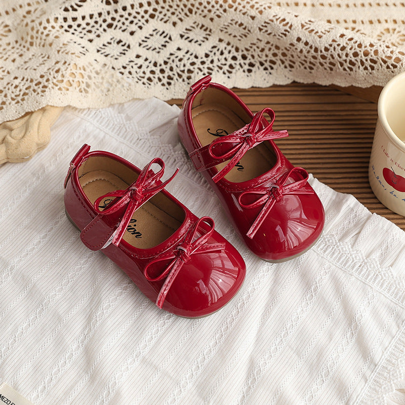 Girls Butterfly Knot Soft Sole Casual Shoes
