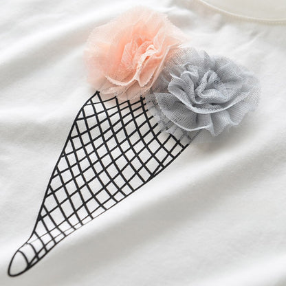 Girls Cotton T-shirt and Shorts Set