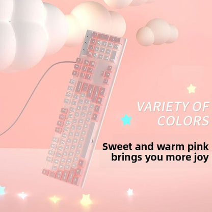 Girls' E-sports Mechanical Feel Gaming Keyboard
