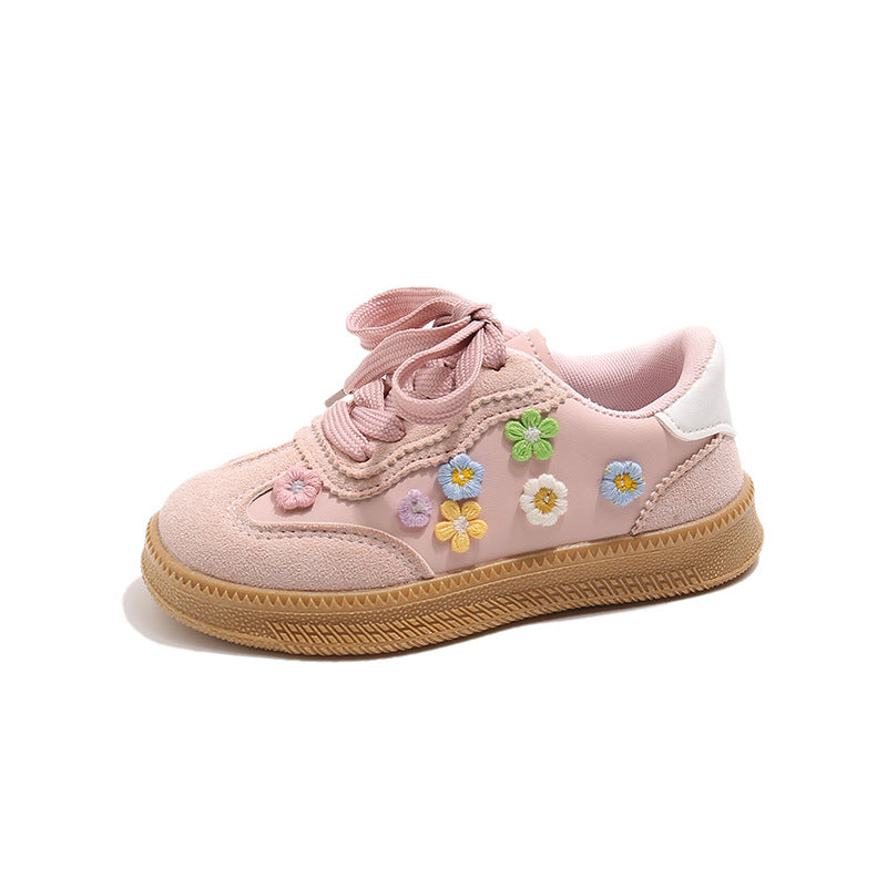 Girls Floral Casual Sneakers