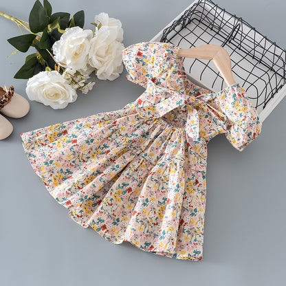 Girls Floral Cotton Summer Dress