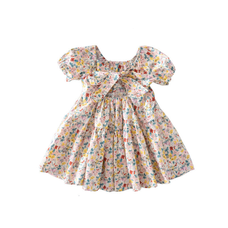 Girls Floral Cotton Summer Dress