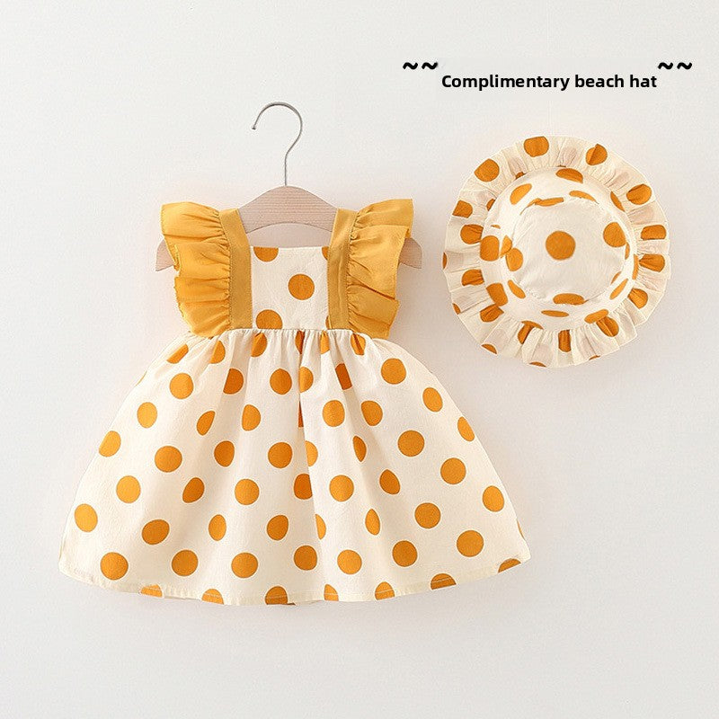 Girls Floral Summer Dress with Hat