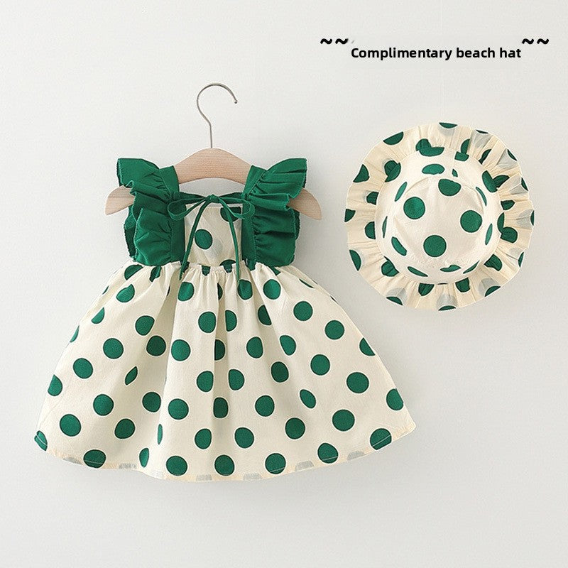 Girls Floral Summer Dress with Hat