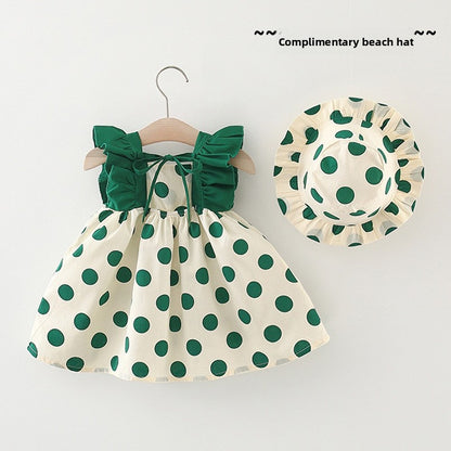 Girls Floral Summer Dress with Hat