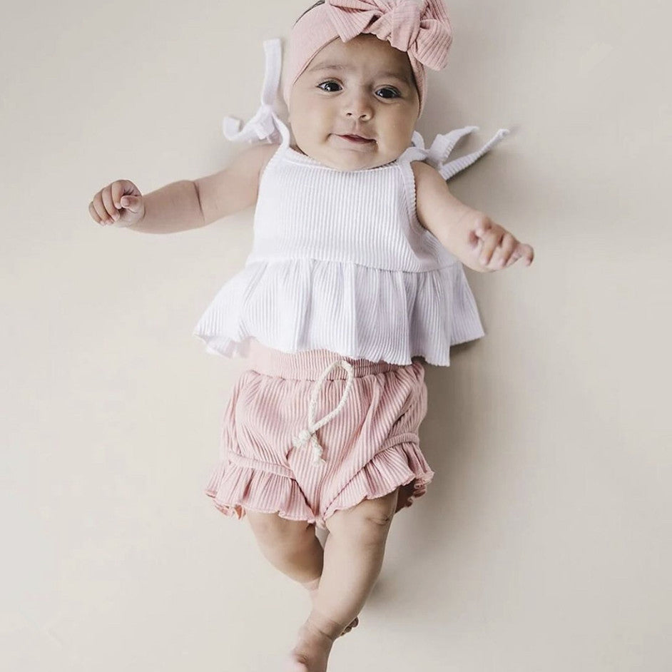 Girls Knitted Camisole Shorts Set