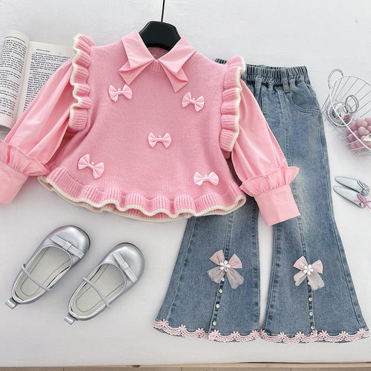 Girls Knitted Suit