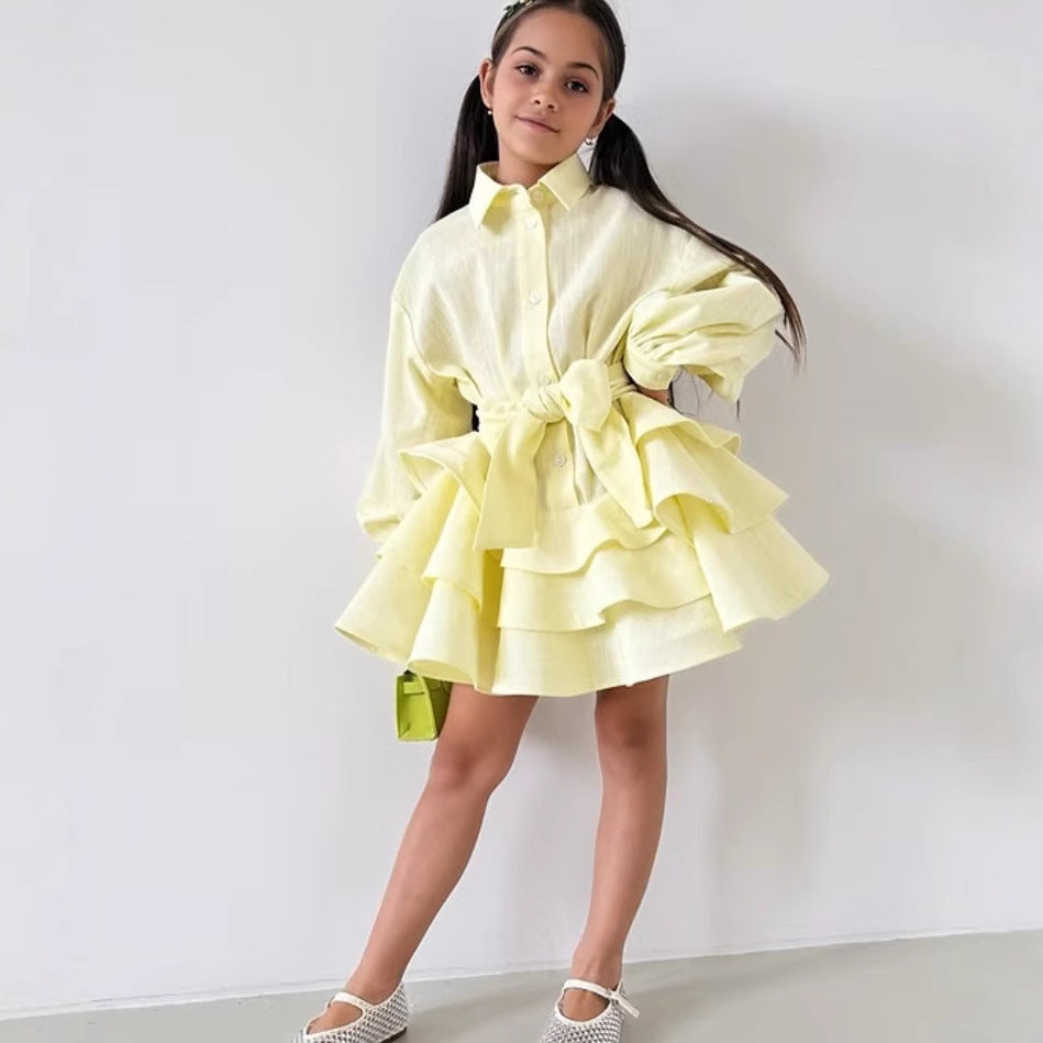 Girls Linen Princess Dress