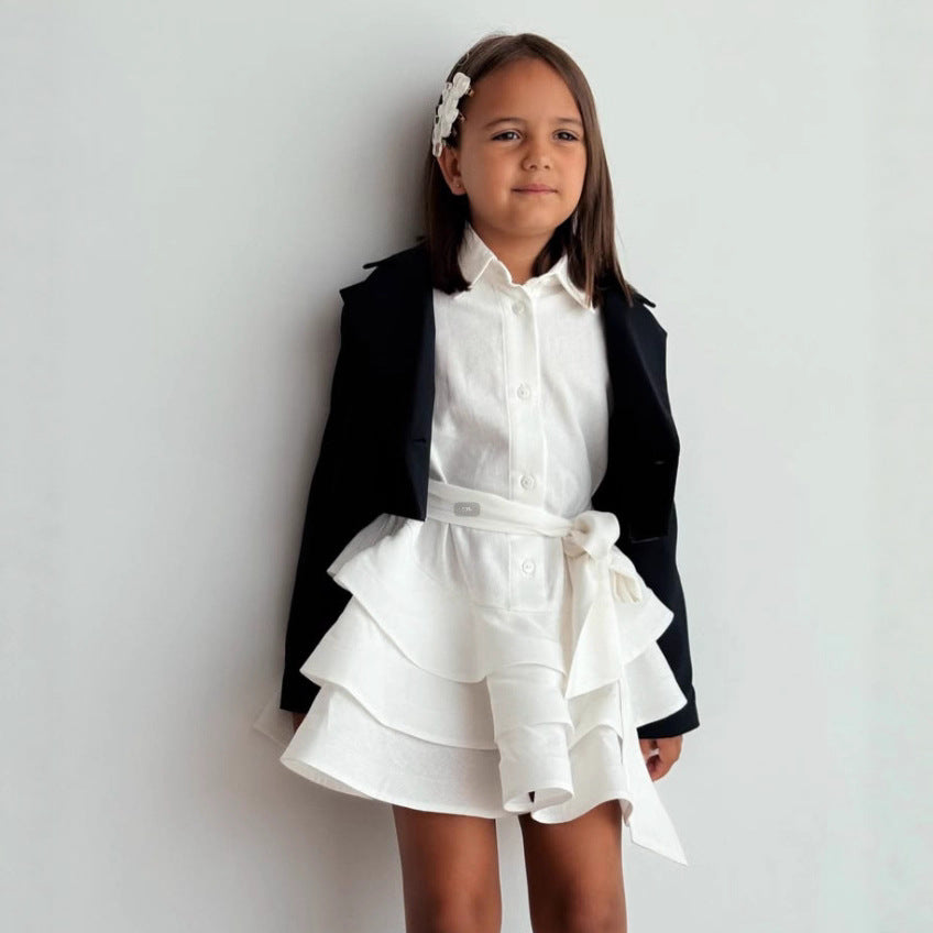 Girls Linen Princess Dress