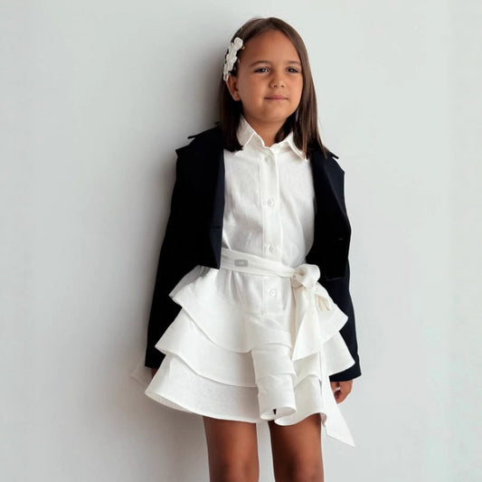 Girls Linen Princess Dress