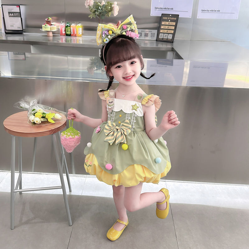 Girls Lolita Dress Two-Piece Set