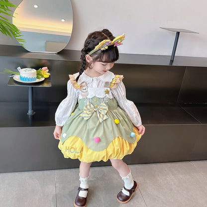Girls Lolita Dress Two-Piece Set