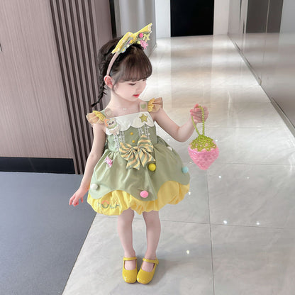 Girls Lolita Dress Two-Piece Set