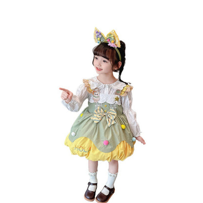 Girls Lolita Dress Two-Piece Set