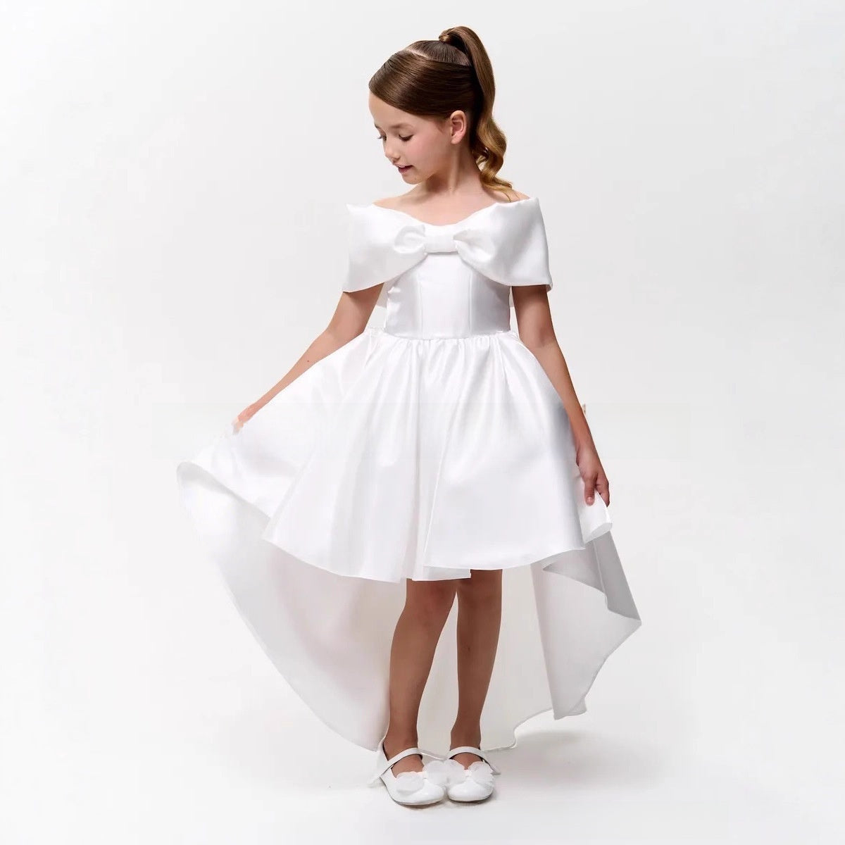 Girls One Shoulder Princess Party Dress
