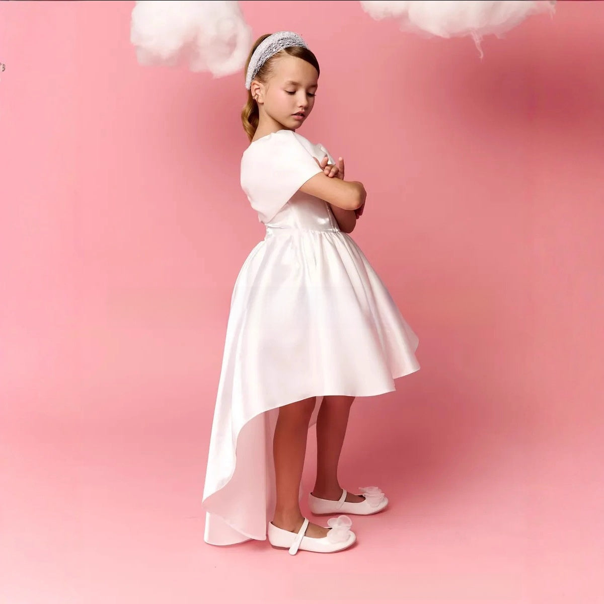 Girls One Shoulder Princess Party Dress