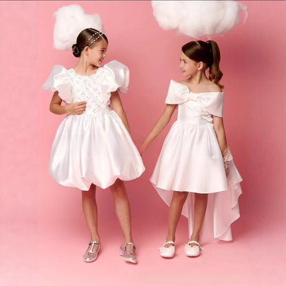 Girls One Shoulder Princess Party Dress