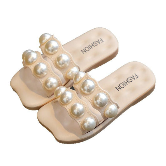 Girls Pearl Slide Sandals