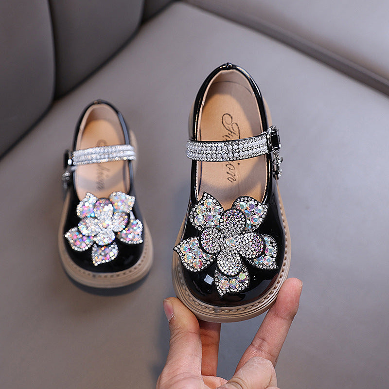 Girls Princess Diamond Dress Shoes