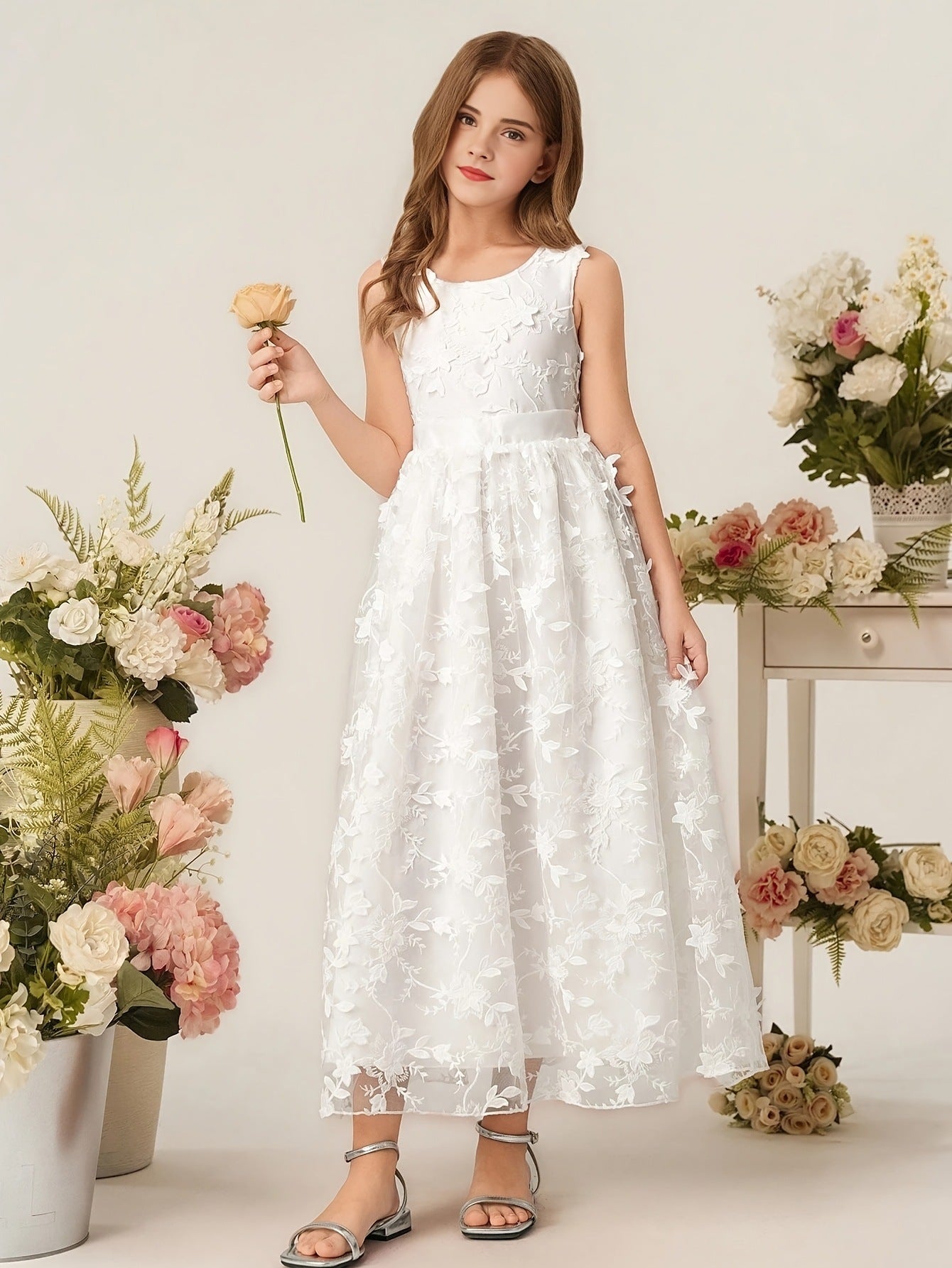 Girls Princess Lace Dress