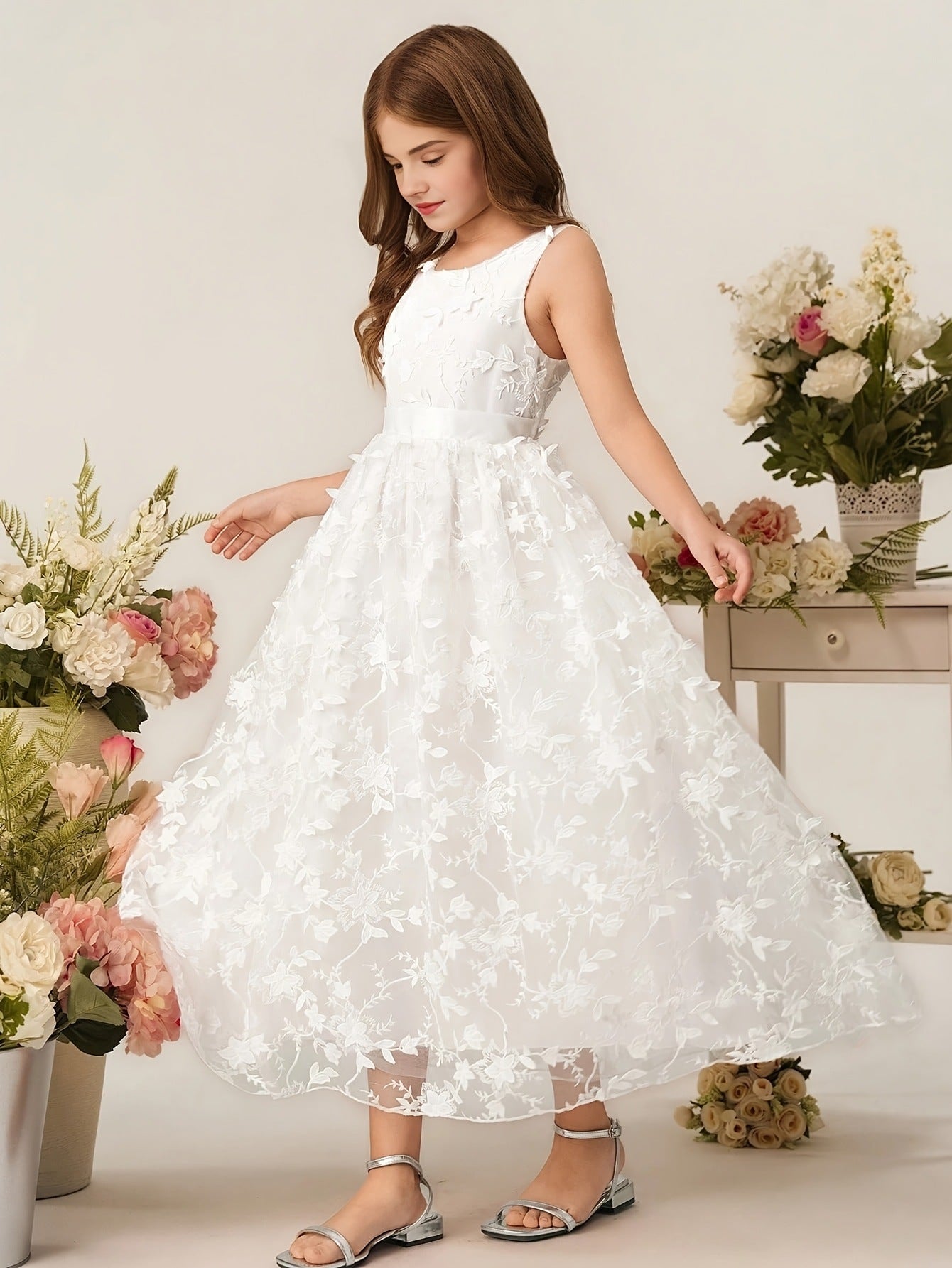 Girls Princess Lace Dress