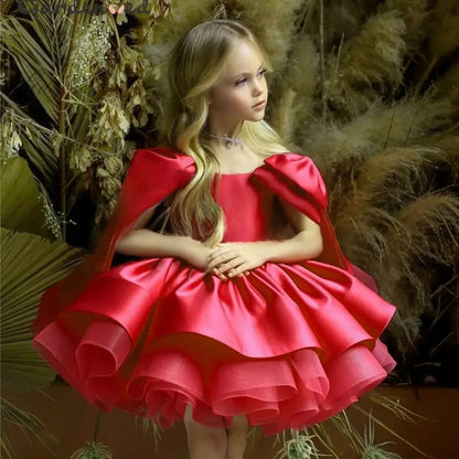 Girls Princess Puff Sleeve Dress