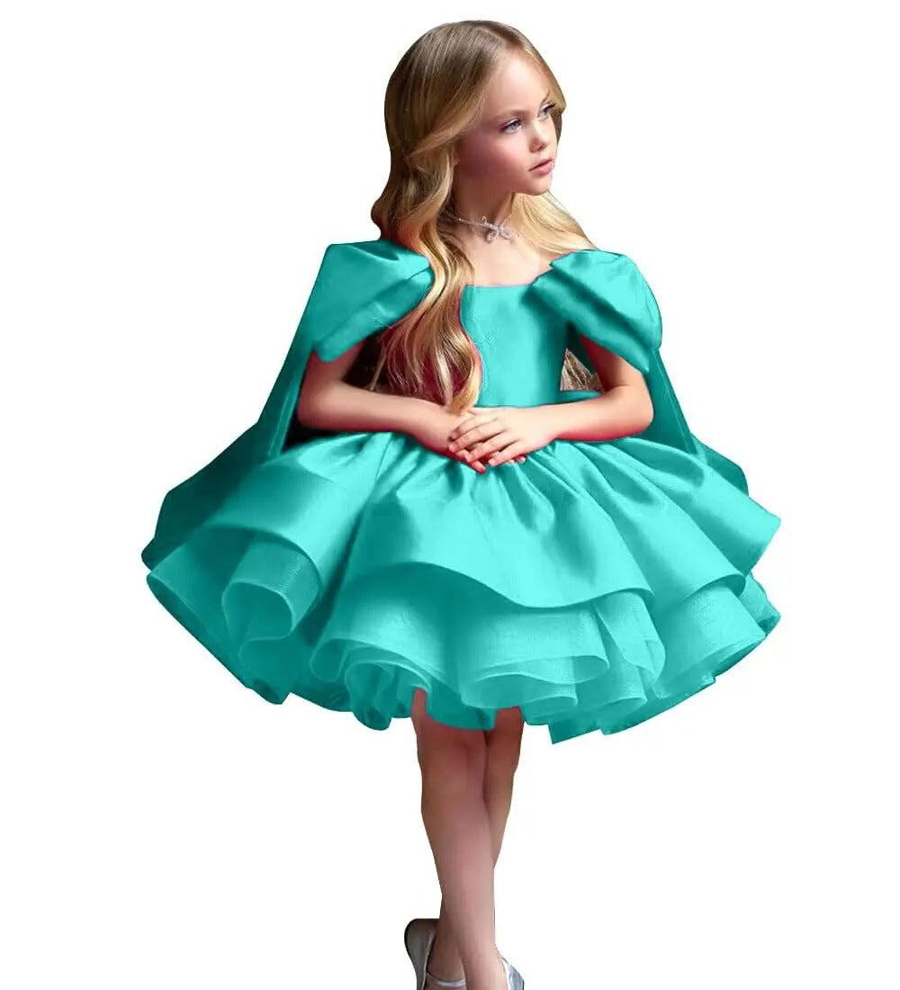 Girls Princess Puff Sleeve Dress
