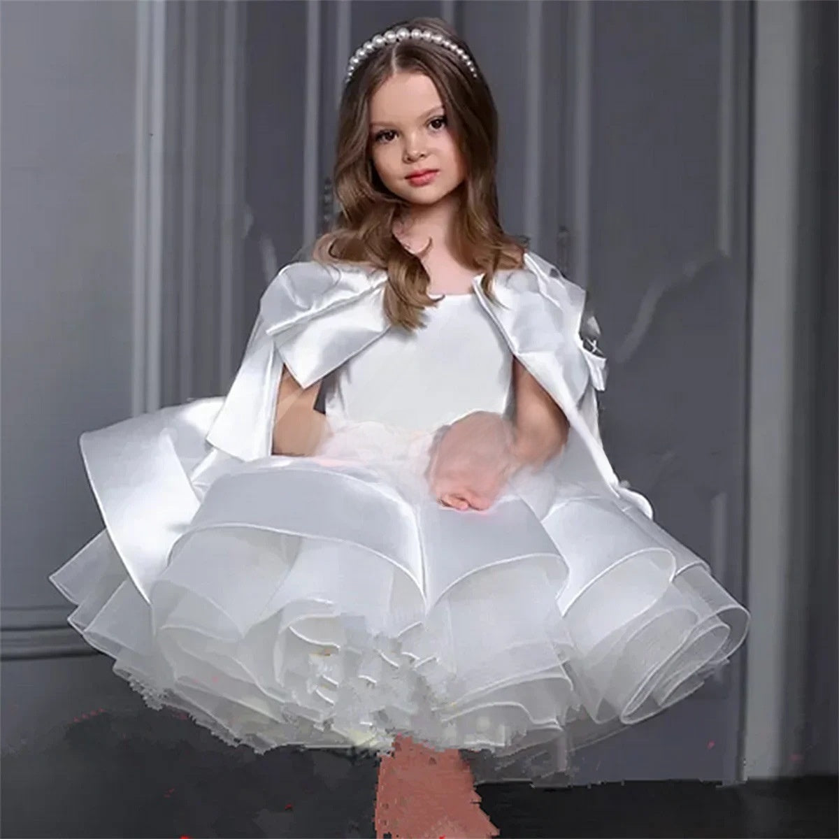 Girls Princess Puff Sleeve Dress