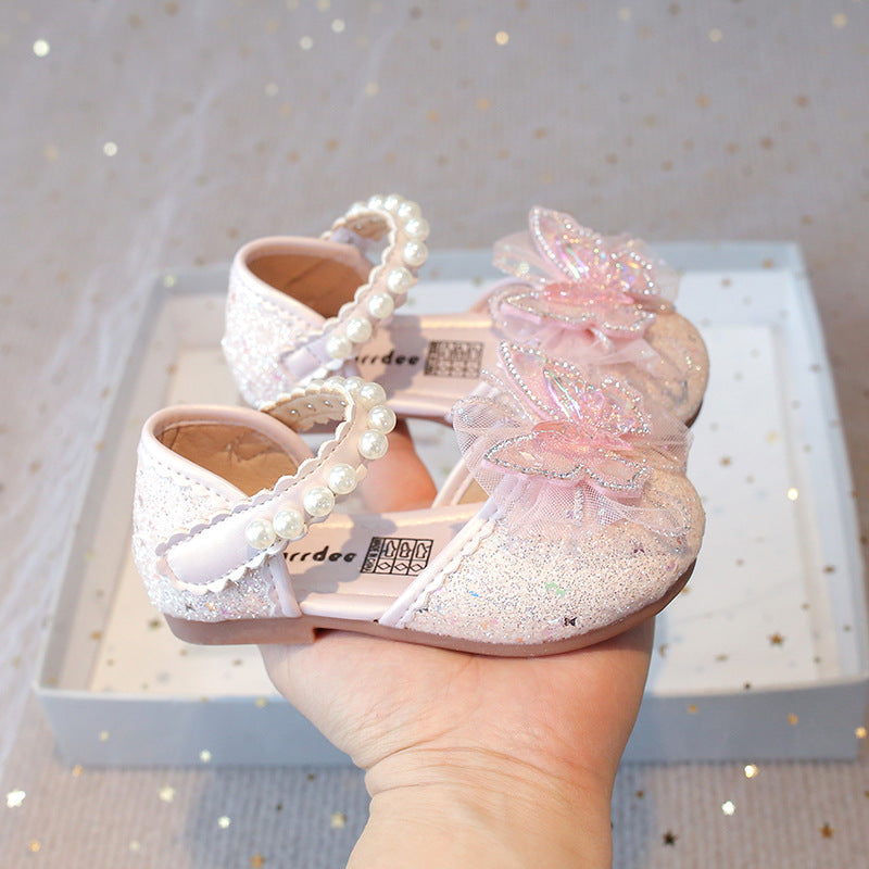 Girls Rhinestone Princess Shoes