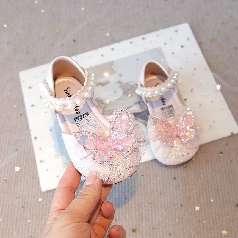 Girls Rhinestone Princess Shoes