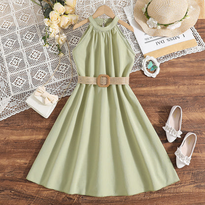 Girls Sleeveless A-Line Dress