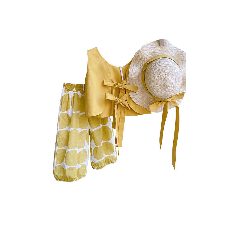 Girls Sleeveless Vest and Bloomers