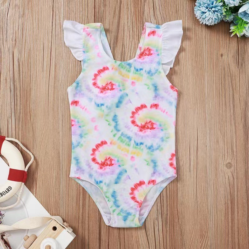 Girls Starfish Print Swimsuit